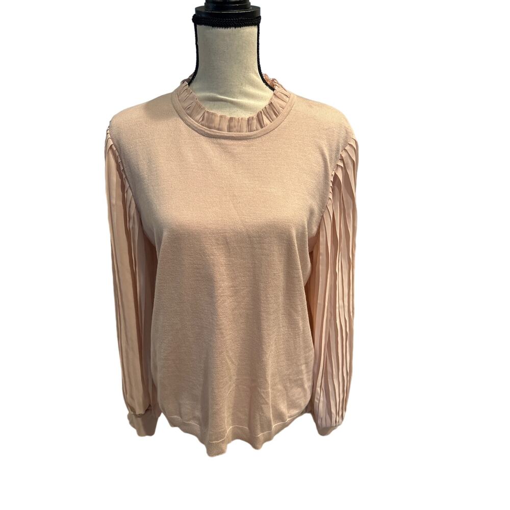 Women’s Adrianna Papell Pink Pleated Top. Size XL